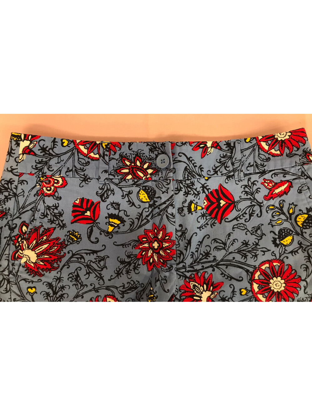 Loft Outlet Shorts. Blue with Red/Yellow Floral. 4 Inch Inseam. Size 2.   NWT - Picture 2 of 9